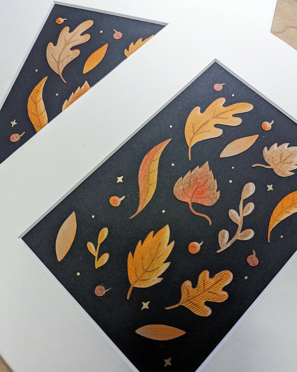 Image of Fall leaves cut paper