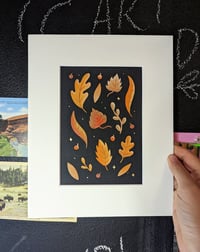 Image 3 of Fall leaves cut paper
