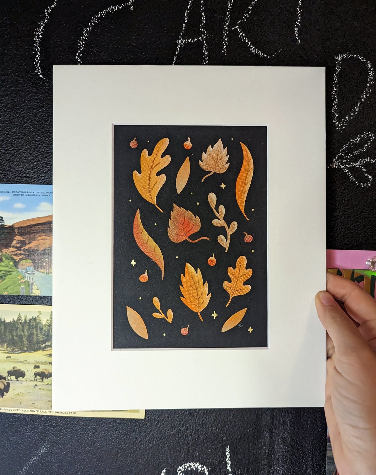 Image of Fall leaves cut paper