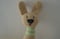 Image of Sonajero conejo beige con rayas mint