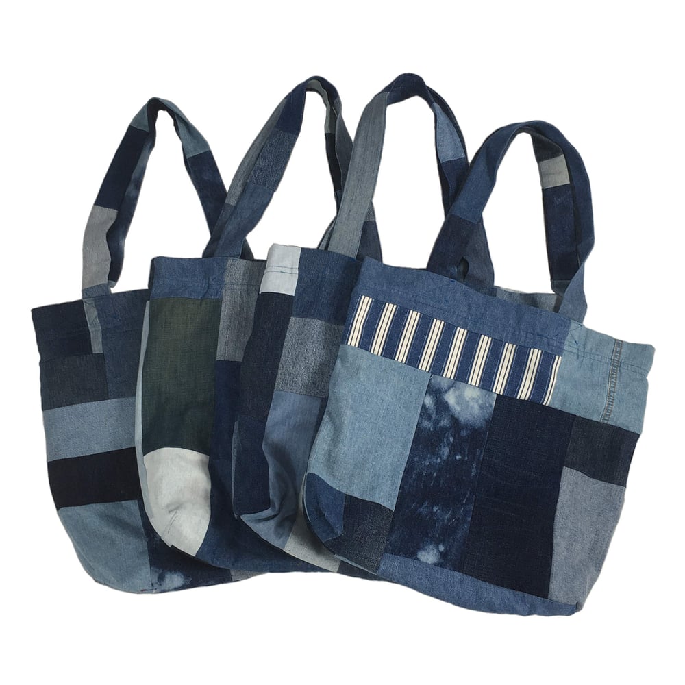 Image of Denim tote bag