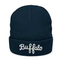 Image 1 of '59 Script Ribbed Knit Beanie