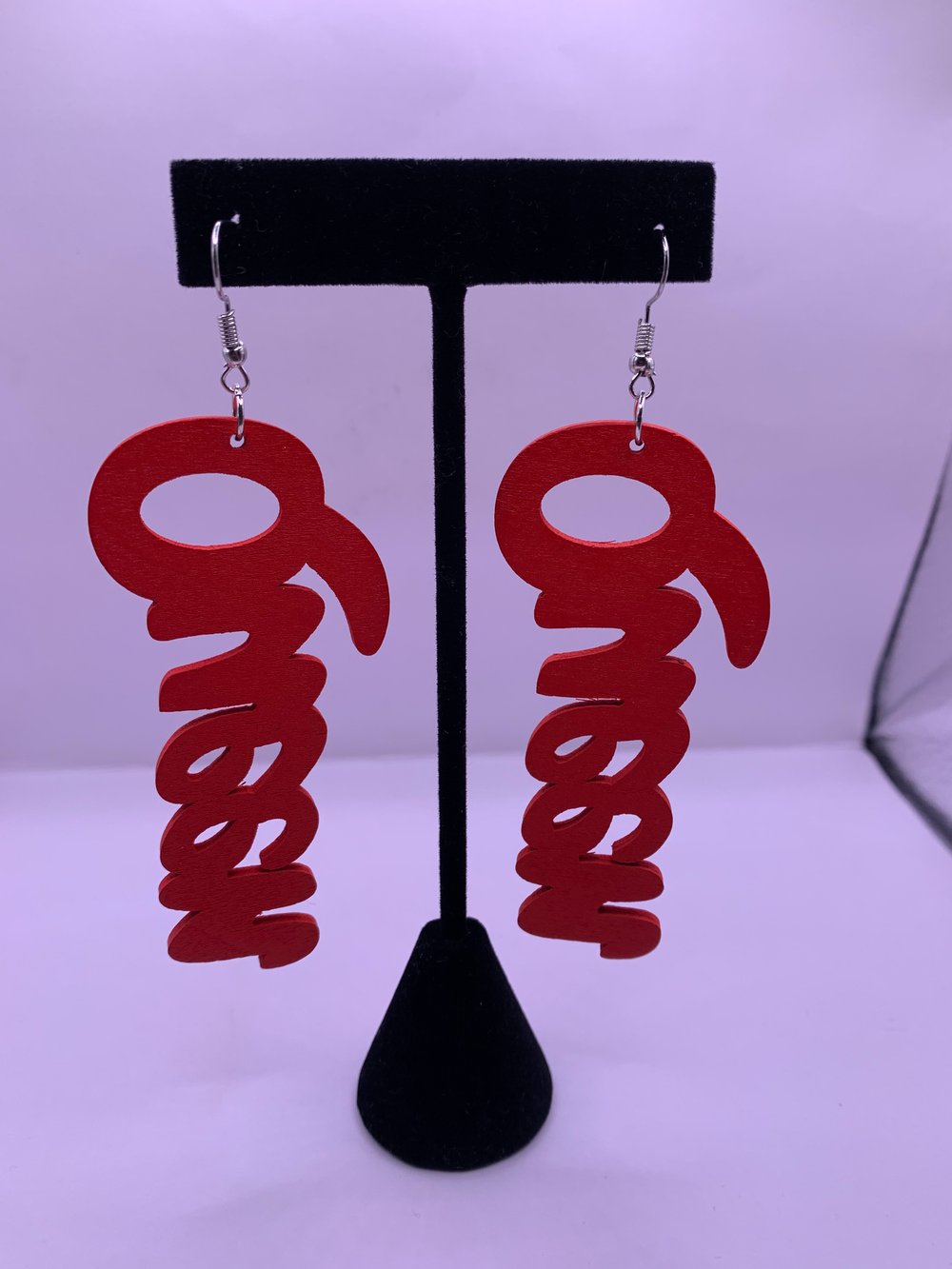 Dangling Queen Wooden Earrings 