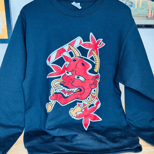 Image of Hannya mask crew neck sweater