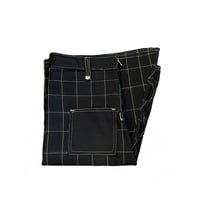 Image 4 of (Pre-Order) Quilted Denim & Rayon Linen Kilt (Black Bull)