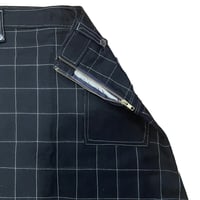 Image 3 of (Pre-Order) Quilted Denim & Rayon Linen Kilt (Black Bull)