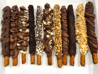 Image of Chunky Chocolate Dipped Pretzels