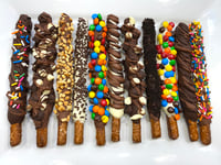 Image of Chunky Chocolate Dipped Pretzels