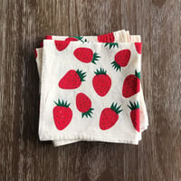 Image 1 of Cotton Berry Napkins - Set of 4 - Choose Strawberries or Blueberries