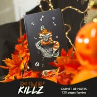 Image 1 of 🟢 STOCK 🟢 CARNET CHESHIRE CAT notebook Halloween - 🎃 PUMP'KILLZ 🎃