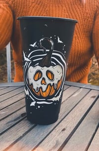 Image 5 of 🟢 STOCK 🟢 TUMBLER gobelet noir en plastique mat Halloween (4 designs) - 🎃 PUMP'KILLZ 🎃