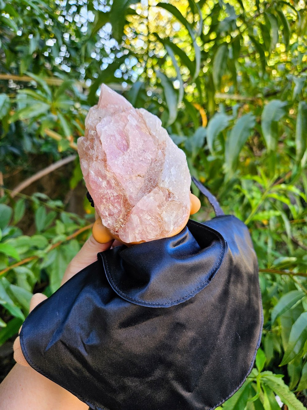 XL Rose Quartz "Hot Stuff" Devil with Pitch Fork 13"