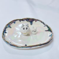 Image 2 of Totoro with ghost mask trinket dish (4.4 inches in length)