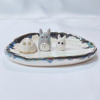 Image 3 of Totoro with ghost mask trinket dish (4.4 inches in length)