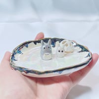 Image 5 of Totoro with ghost mask trinket dish (4.4 inches in length)