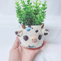 Image 1 of Cow small planter (Price reduce due to imperfect surface)