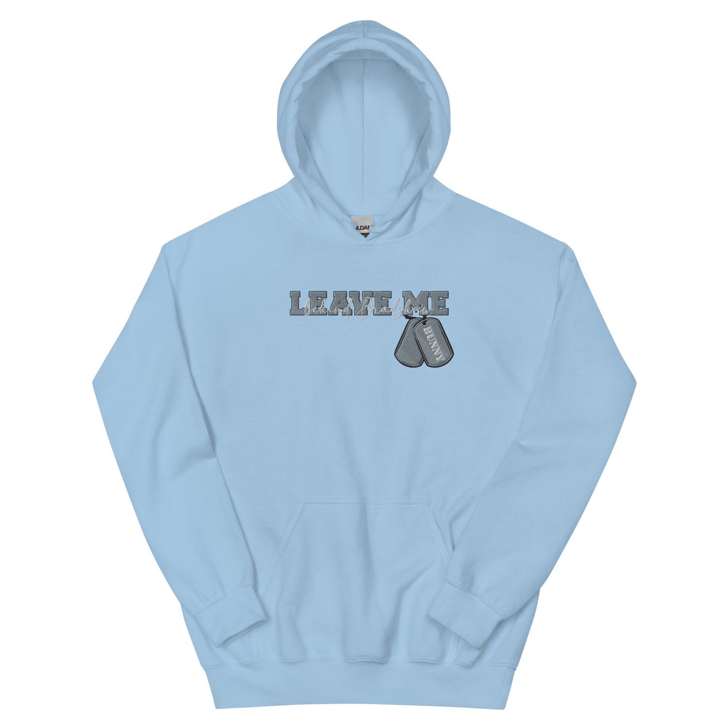 Image of Officially licensed leave me behind Leave me embroidery Unisex Hoodie