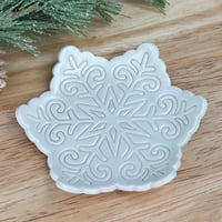 Image 5 of Snowflake Trinket Tray | Winter Jewelry Dish