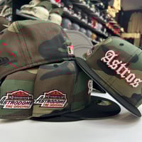 Image 2 of New Era 59Fifty OE Woodland Camo Black Dome 