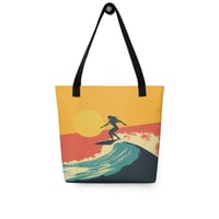 Image 1 of Surf's Up Wave Tote Bag
