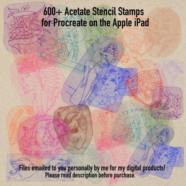 Image of 600+ Acetates Tahiti Felix Collection Brush Set for iPad Procreate