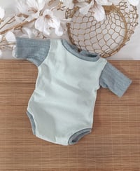 Image 3 of Newborn boy photoshoot bodysuit | Amir | sage | celadon