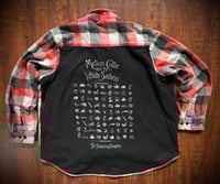 Upcycled “Smashing Pumpkins” t-shirt flannel