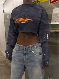 Image 1 of Vintage R Flame Logo Crewneck Cropped