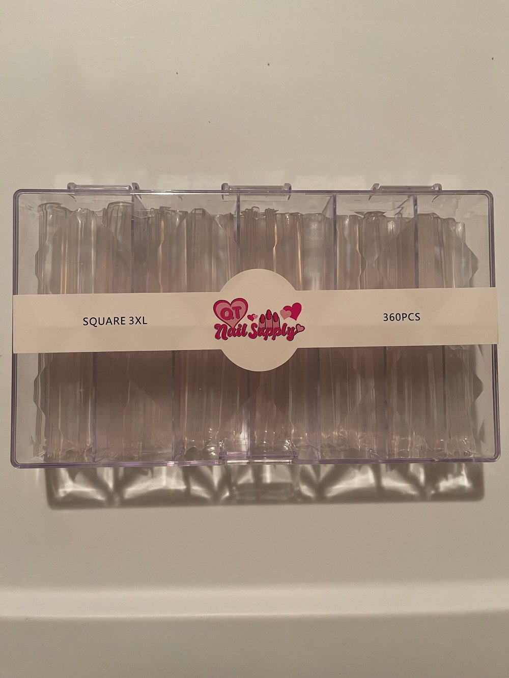 Image of 3XL SQUARE NON C-CURVE NAIL TIPS 