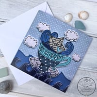 Image 1 of Storm In A Tea Cup Greeting Card 