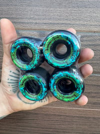 Image 1 of Black Triple Trout 52mm Skateboard Wheels