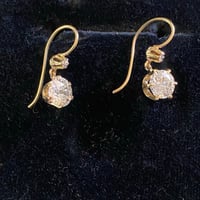 Image 5 of ANTIQUE EUROPEAN-CUT DIAMOND EARRINGS