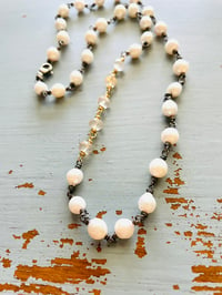 Image 2 of baroque pearl and imperial topaz necklace