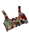 1960s handmade quilt circles and crochet top
