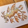 Leafy Seadragon Watercolour Painting
