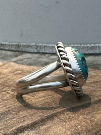 Image 3 of Kingman Turquoise Nugget Ring Size 7