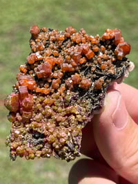 Image 2 of Vanadinite On Black Barite Specimen #2548