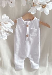 Image 1 of Newborn boy onesie for photoshoot | Jeremy | white