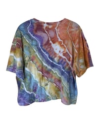 Image 5 of XL Crop Tee in Earthy Geodes Ice Dye