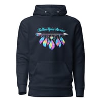 Image 3 of Unisex Hoodie, Follow Your Arrow, Western, Boho, Feathers Hoodie