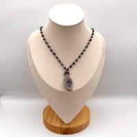 Image 2 of Sage Amethyst Leaf Necklace