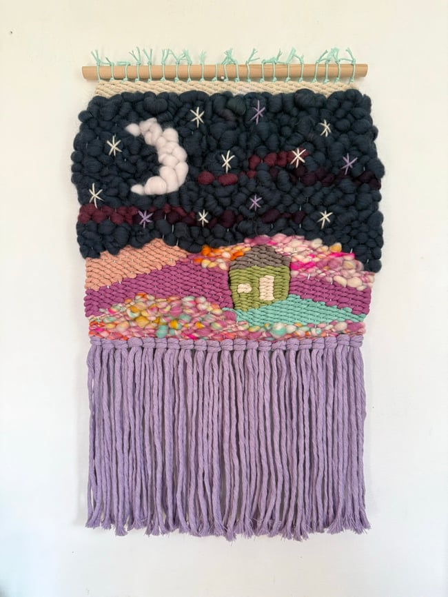 Starry Night. Woven wall hanging