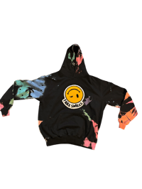 Image 1 of Black tie dye Hoodie