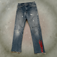 Image 1 of FLAME REWORKED DENIM