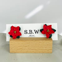 Poinsettia Studs