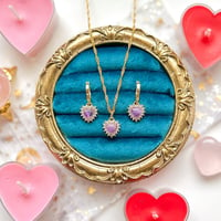 Image 2 of AMETHYST HEART SET