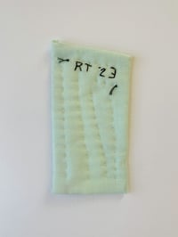 Image 3 of Yellow Curve - tiny art quilt 