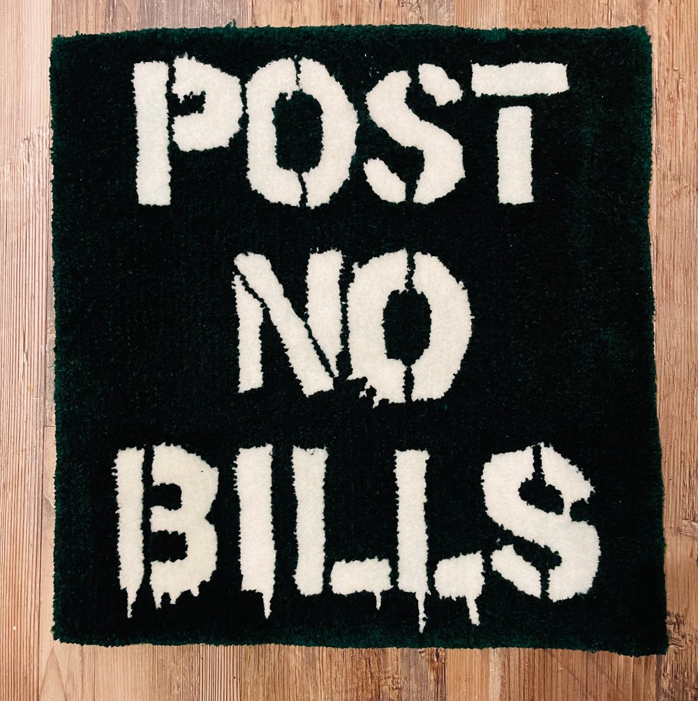 Image of Post No Bills Tufted Wall Hanging 