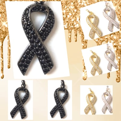 Image of Rhinestone Ribbons (1pc) charm
