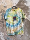 Green Alien Cat tie-dye shirt 01